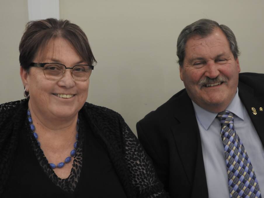 Changeover: New Goulburn Lions Club president Michael Gordon with wife Jennie. Photo: supplied. 