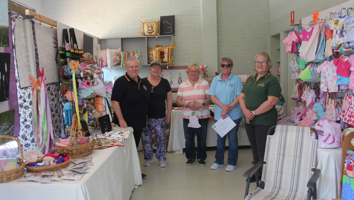 Opening: Mulwaree CWA president Vicki Fraser, Mulwaree CWA members Cathie Kelly, Carol Fyfe and Nikki Annison and Ruth Doggett from Goulburn Can Assist. Photo: Burney Wong.