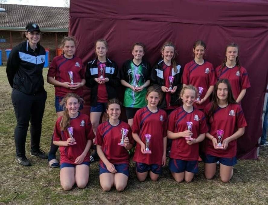 Runners-up: The u14 STFA girls side did their region proud at the Cowra Cup, finishing second. Photo: supplied. 
