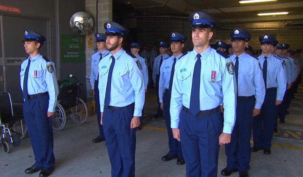 Class 344 about to make their way onto the SCG. Photo: NSW Police Force Facebook page. 