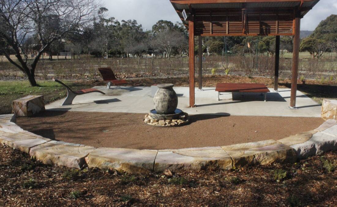 The mindfulness garden is coming along very nicely. Photo: Burney Wong. 
