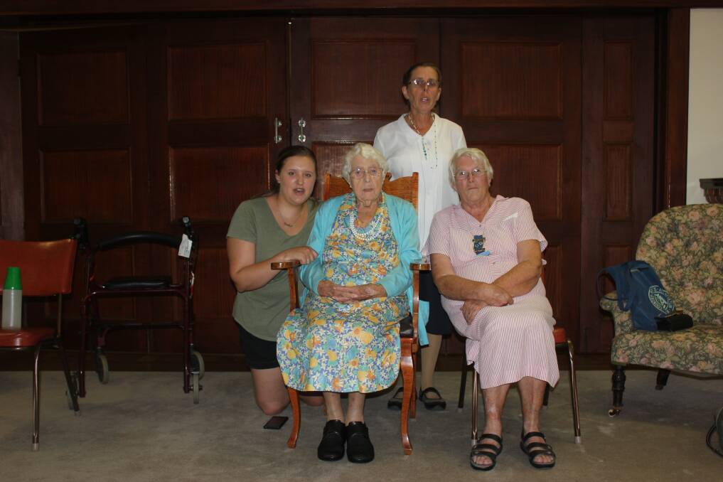 Nancy Foord, who turns 100 on February 13, with family. Photo: Burney Wong