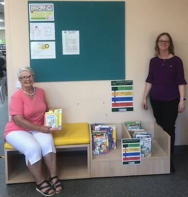 New seating and book tubs donated by the Crookwell Library Friends. Photo: supplied. 
