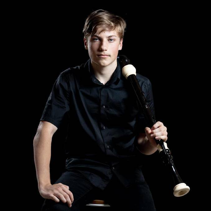 Alexei Caulfield is a star on the recorder. Photo: supplied. 