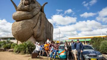 Breather: Drivers taking a rest stop at the Big Merino. Photo: Supplied.