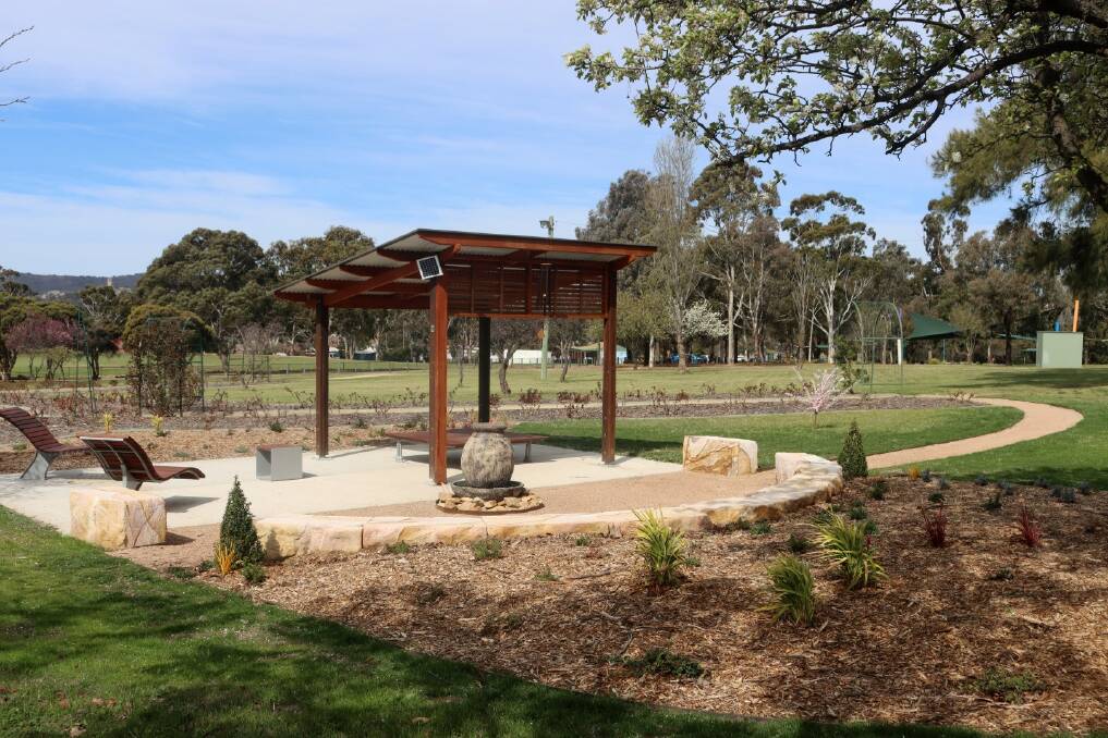 The mindfulness garden in Victoria Park is complete. Photo: Goulburn Mulwaree Council. 