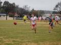 Chase: The Goulburn Swans were completely dominant against the Southern Cats. Photo: Burney Wong. 