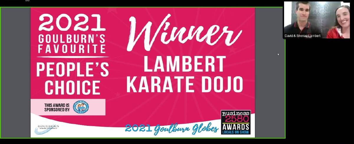 Lambert Karate Dojo were delighted with the award. Photo: Burney Wong. 