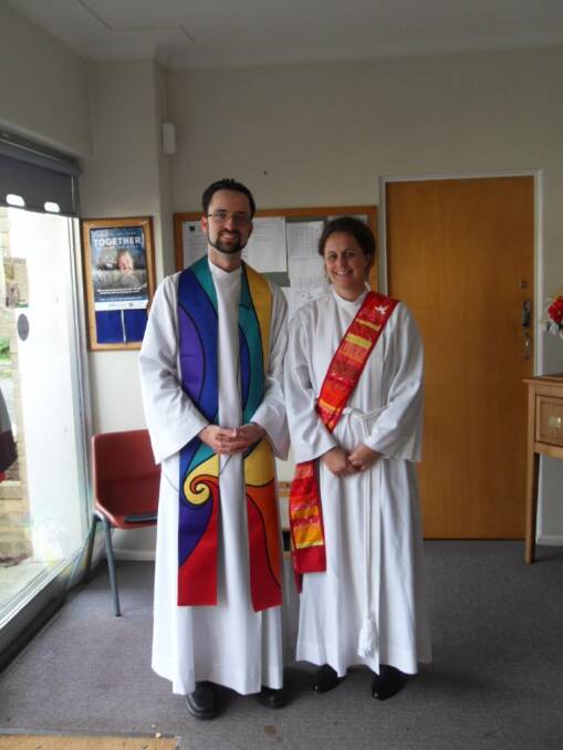 Goulburn Uniting Church minister Daniel Mossfield and Rev. Aimee Kent. Photo: Daniel Mossfield.