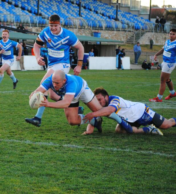 Winner: A sidestep and a dummy Blues player coach Terry Campese sealed the victory for the Blues. 