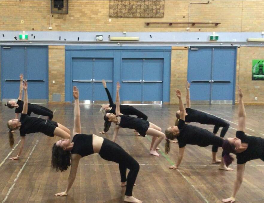 Rehearsal: 15 students have been practicing the dance to be performed at the festival for 10 weeks. Photo supplied. 