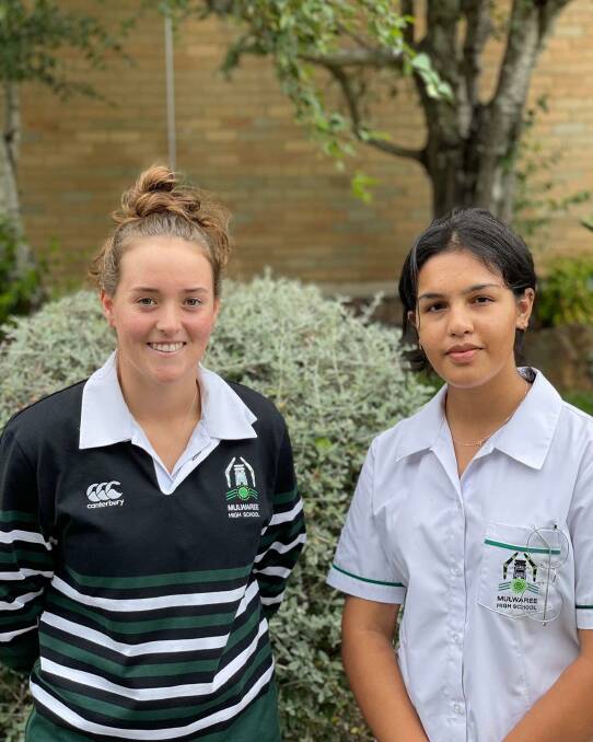 Simar Gill and Bridgette Anable have been selected to represent the South Coast team at the NSW Combined High School cricket carnival. Photo: supplied. 