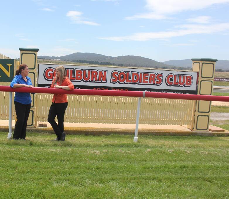 Goulburn District Race Club ceo Robyn Fife and Goulburn Soldiers Club promotions and loyalty coordinator Emma McColl. Photo: Burney Wong.