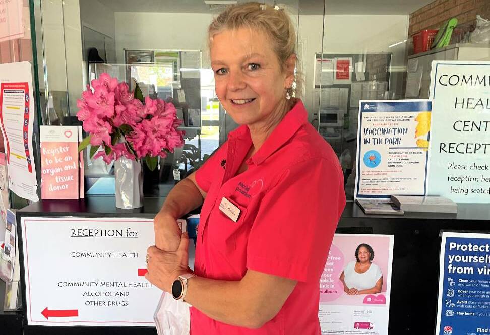 AWARENESS: McGrath breast care nurse Christine Walterlin welcomes patients at Goulburn Community Health Centre. Picture: Hannah Neale