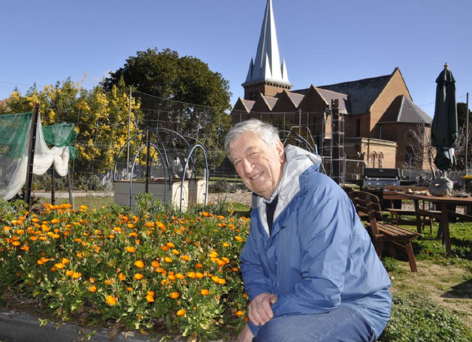 Community Voice for Hume president Bob Philipson is pictured at the Goulburn community garden. File pic