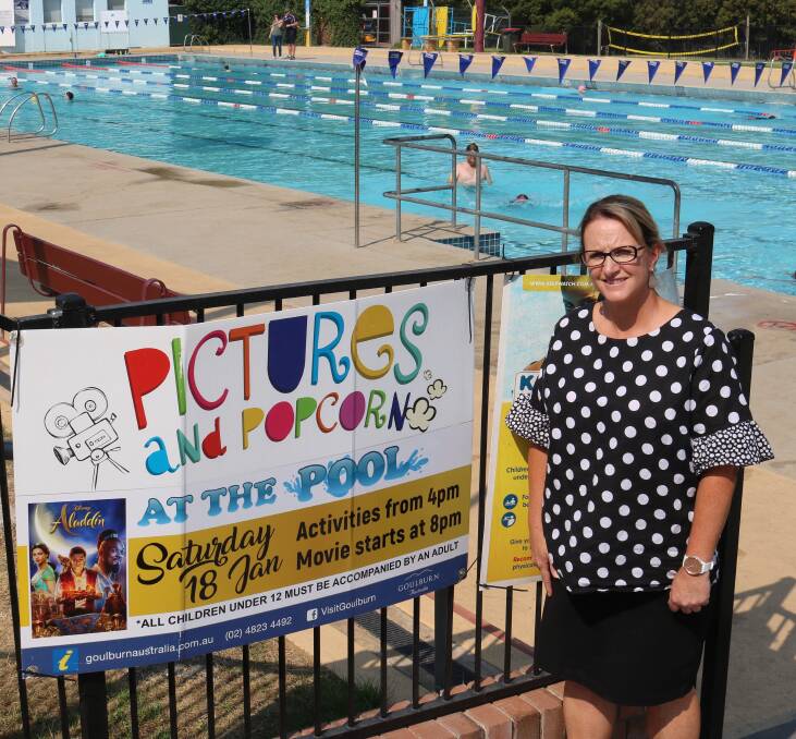 Angela Remington, Goulburn Mulwaree Council's events officer, at the pool. Photo: Supplied