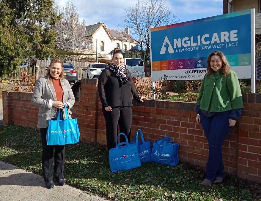 Tenille Shelly and Marnie Wragg-Morley from Dream Admin, and Toni Reay from Anglicare. Pic: Supplied