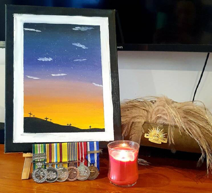 The artwork 'At The Going Down of Sun' is set in Gallipoli when the last post is played. Photo: Australian War Memorial website.