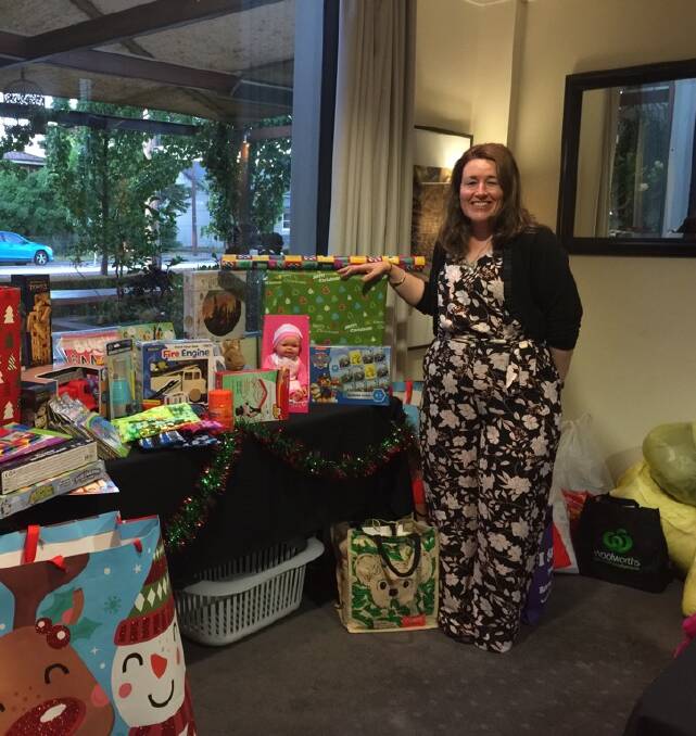 Toni Reay with donations from the Soroptimist Club Goulburn. Pic: Supplied 
