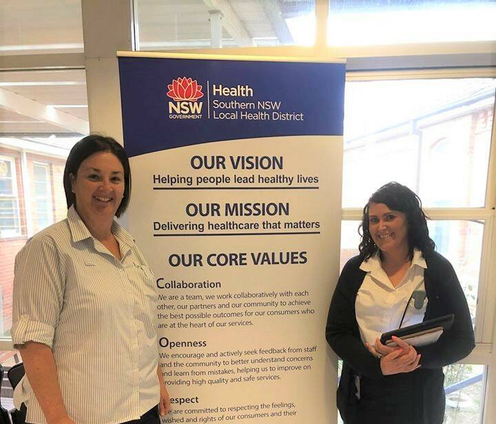(L-R) Lisa Clement, A/Nurse Unit Manager Emergency Department and Jamie Lee Sturgiss, Patient Experience Officer. Pic: Supplied