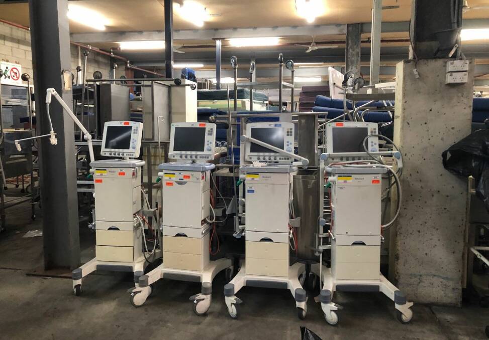 The four refurbished ventilators that were sent to Timor Leste. Pic: Supplied