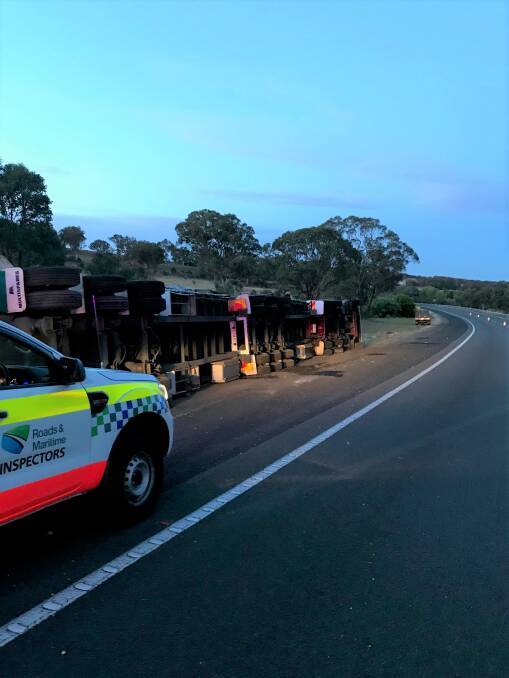 The crash caused one lane of the highway to be closed for several hours. Pic: Supplied