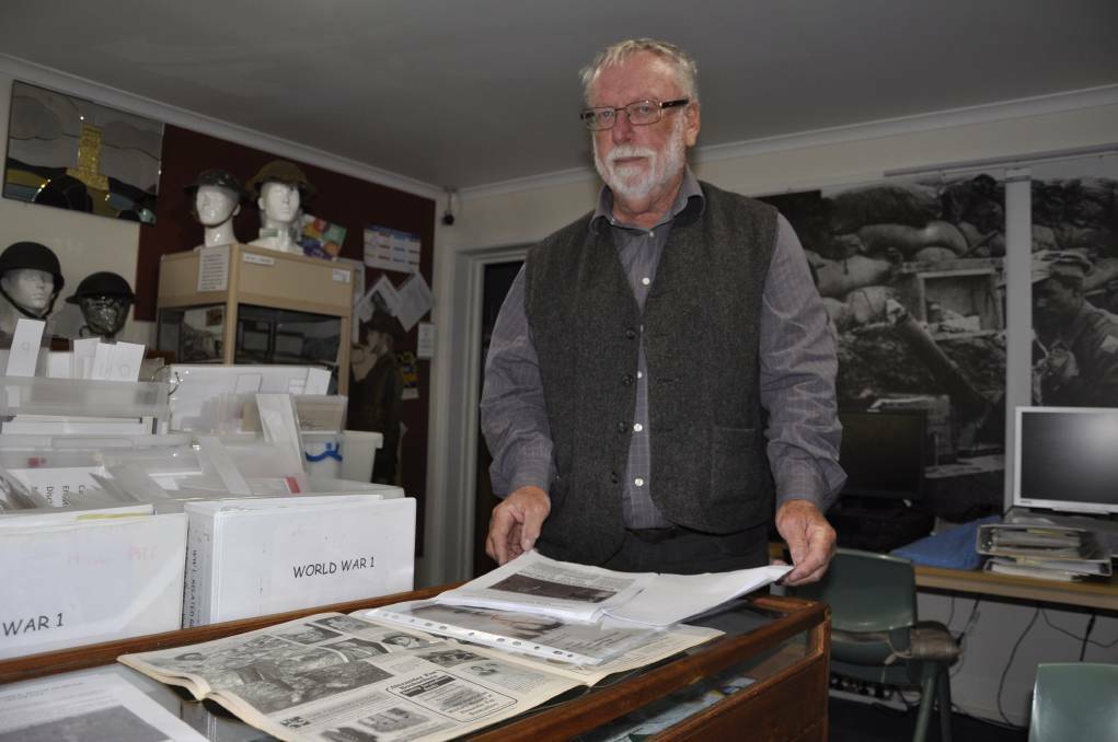 Bill Needham at the Mulwaree High Remembrance Museum. File pic.