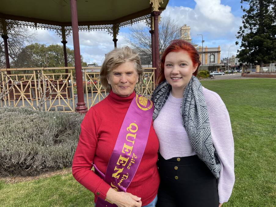 Brittany Bryant with her grandmother Dianna Bryant who was crowned as the Lilac Queen in 1971. Photo: Supplied.