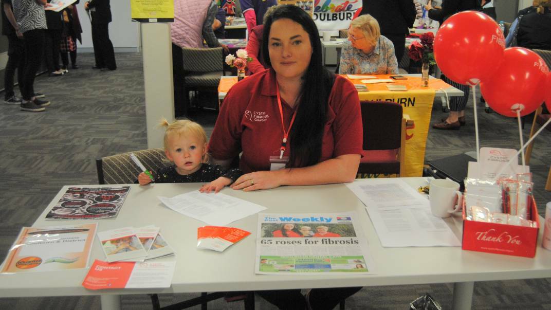 Peta Ingles from Cystic Fibrosis Goulburn and District at 2019 volunteer expo.