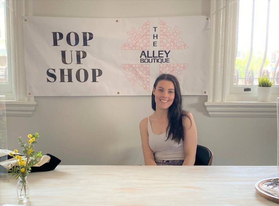 Lauren Howard at her pop-up shop. Pic: Supplied