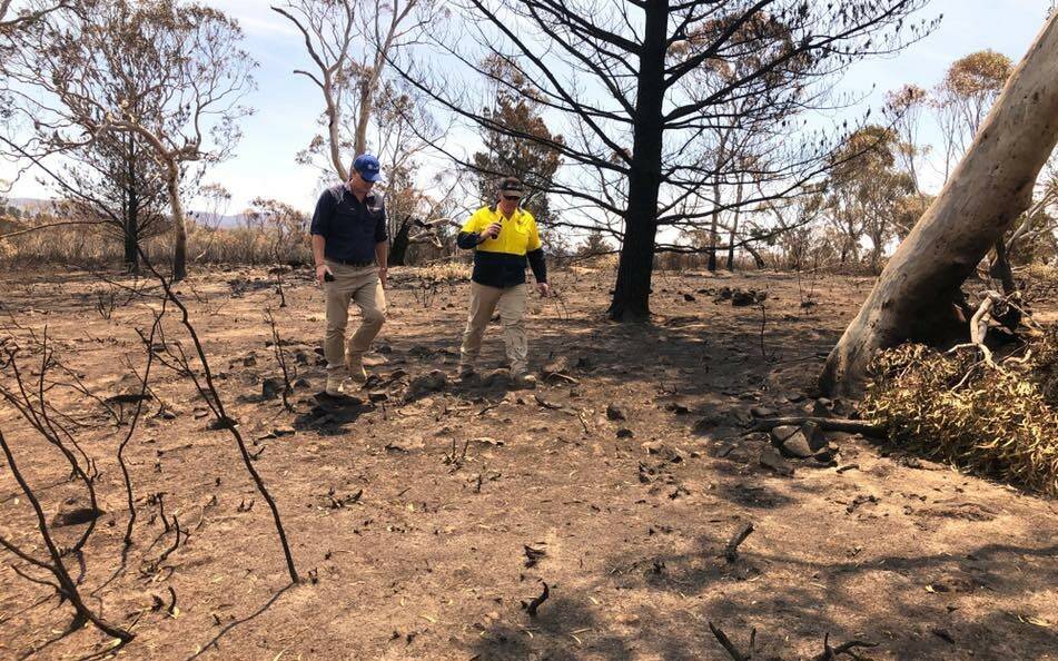 AASFA field crew assessing conditions in the aftermath of a fire. Photo: Supplied.