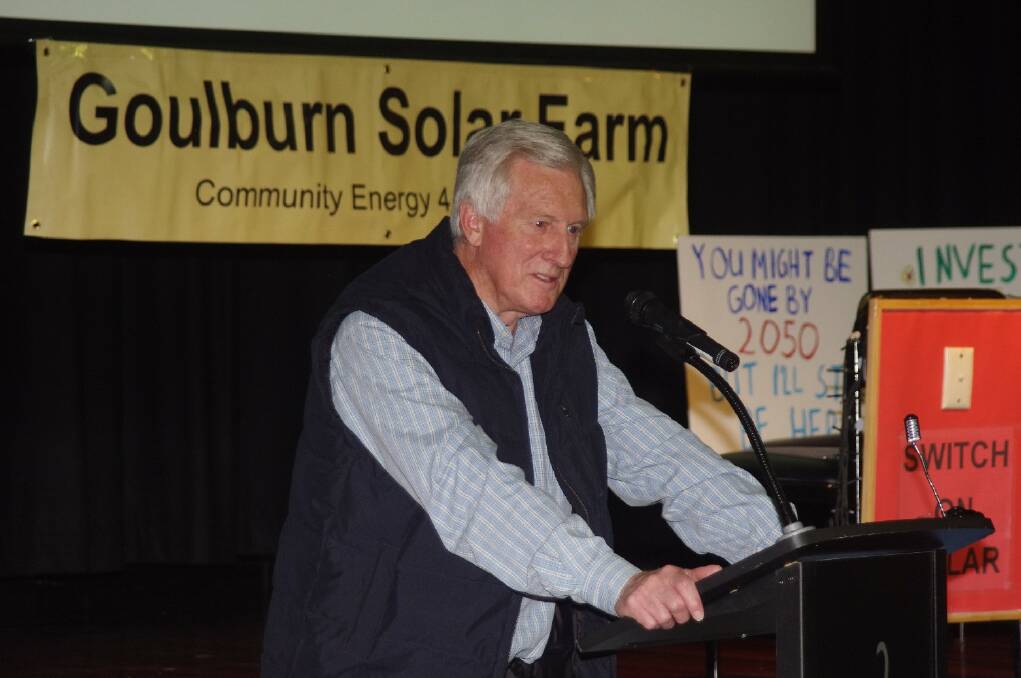  Dr Hewson at the feasibility study launch in Goulburn in 2016. File pic