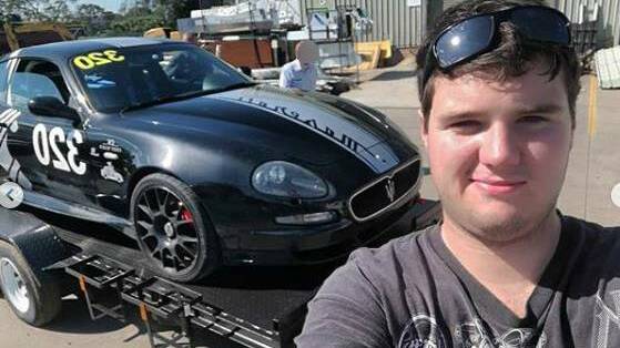 Cody Ward's seflie with a Maserati. Picture: Facebook.