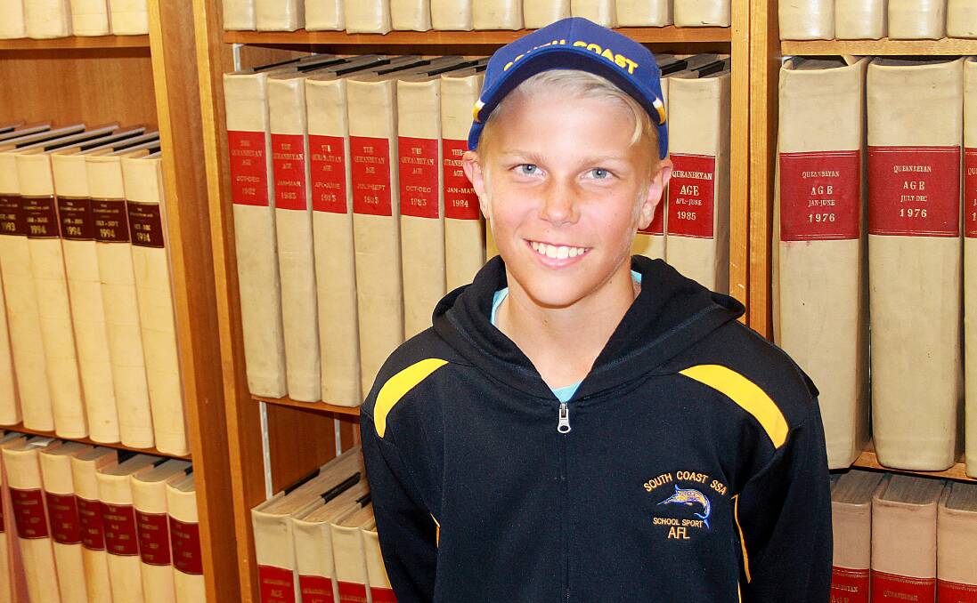 Dayne Posthuma is set to don NSW blue at the National Schoolboy's AFL Championships in July. Photo: Gemma Varcoe. 