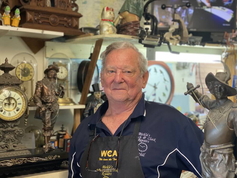 Untold wisdom: The South Coast's only watch and clock repairer Phillip Bickle.