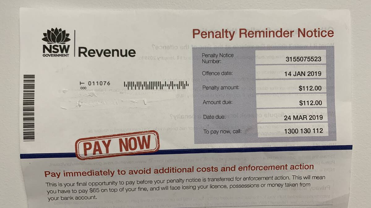 OUCH: More than $200,000 in parking fines have been issued to motorists in the Southern Inland region so far this financial year. Photo: FILE