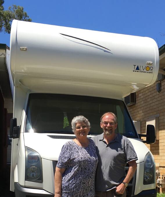 SHARED SPACE: Deborah and Trevor Wheat at home with their six berth campervan, which they rent through SHAREaCAMPER. Photo: supplied.