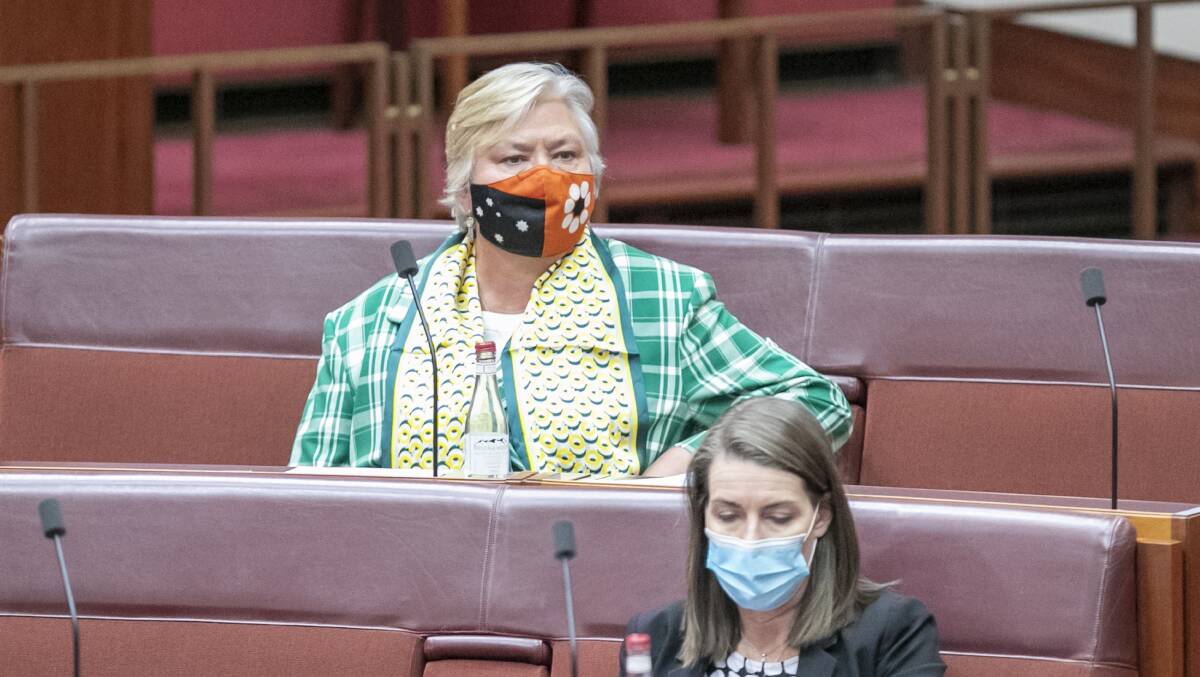 Senator Sam McMahon introduced her bill to restore the NT's right to legislate on euthanasia to Federal Parliament on Wednesday. Picture: Keegan Carroll