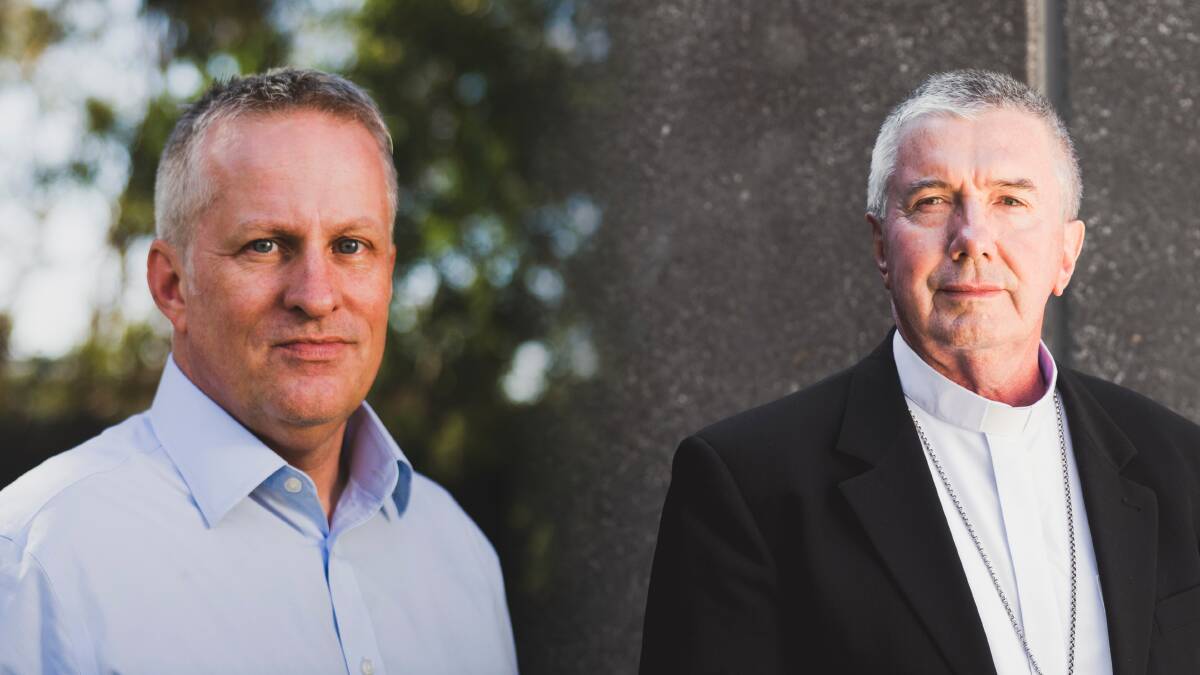 University of Canberra vice-chancellor Paddy Nixon and Catholic Archbishop of Canberra Goulburn Christopher Prowse have made interventions into the territory rights debate. Picture: ACM