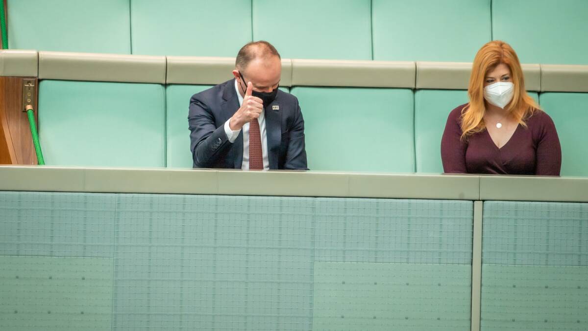 ACT Chief Minister Andrew Barr and Human Rights Minister Tara Cheyne. Picture: Karleen Minney