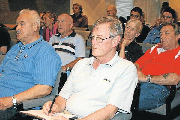 REPRESENTATIVE: Laterals Planning consultant, Keith Allen (front right) pictured at an August council planning forum about the Towrang quarry.