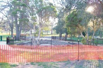 IN REMBRANCE: Victoria Park pond renovations underway.