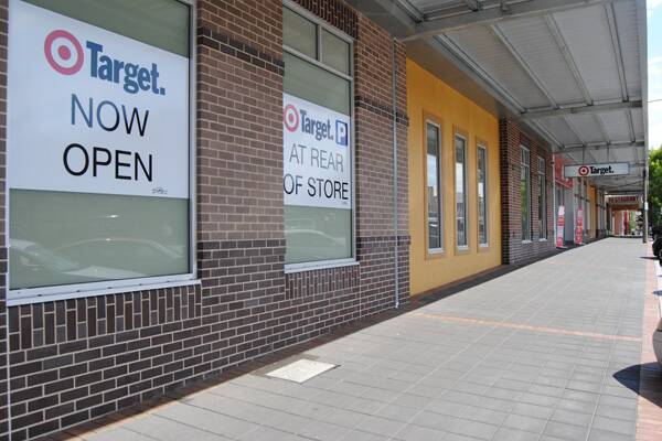 WINDOW SPACE: The empty "wall eyes" lining Target's Auburn and Bradley St shop front will soon be filled after councillors approved the use of store advertising in the vacant space.