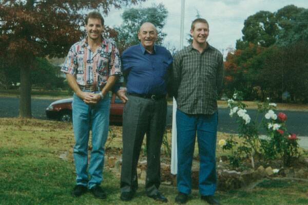 Keith Cole pictured with his sons Robert (left) and David (right).