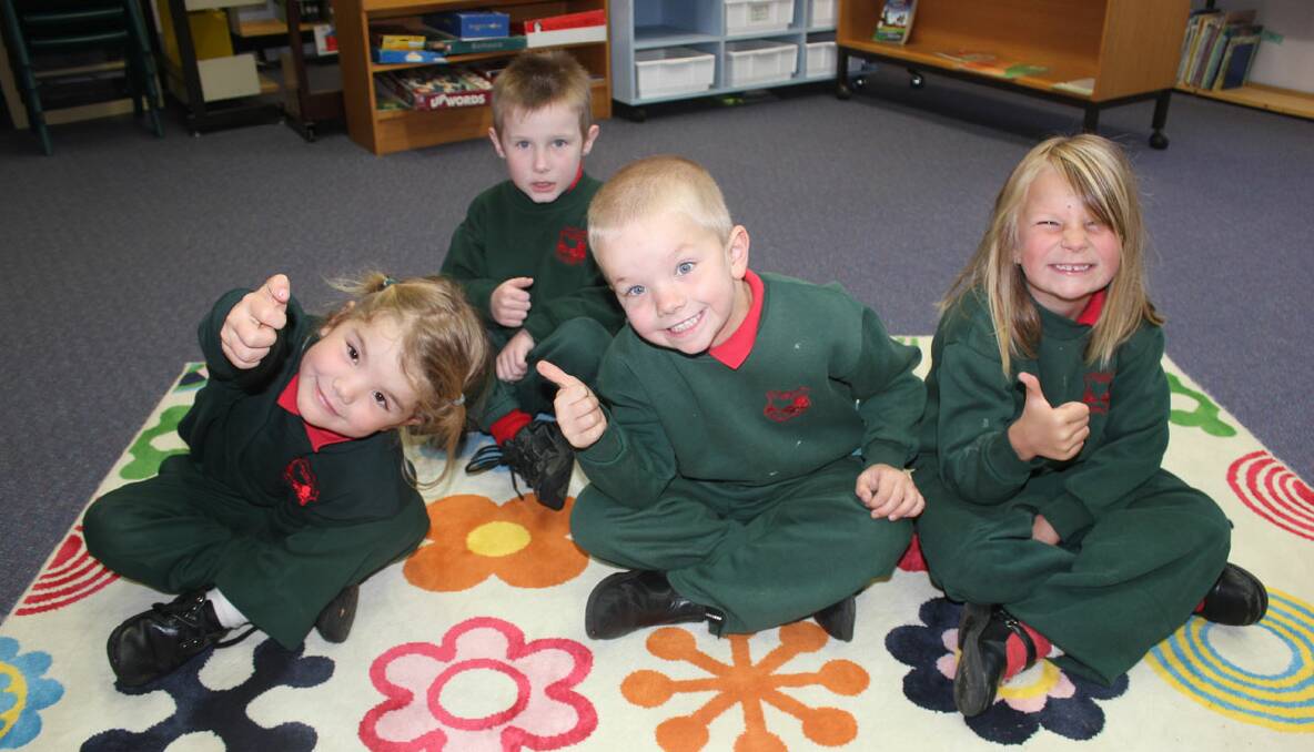  And the kids at Laggan Public (Grace McCormack, Jackson Lawler, Liam McCormack and Ella Hollis) gave the Kindy Kids feature a big thumbs up.