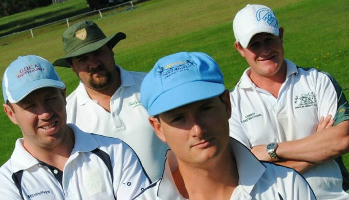 CAPTAIN CAM A WANTED MAN:  James Edwards, Jason Apps, Dan Cooper and Doug Webster are each confident their respective teams have the ammunition to claim Goulburn’s second grade title in a fortnight. First, they must prevail tomorrow. And there can only be two winners. 