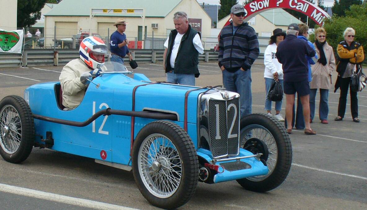 A DRIVE THROUGH TIME: John Lackey Sr took his Special MG TA, a replica of the 1939 Grand Prix winning car, for a spin.