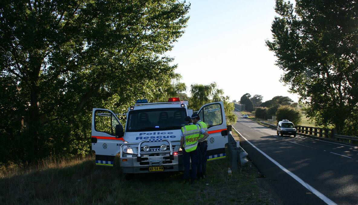 A SYDNEY man was killed in a crash on the Hume Highway near Goulburn overnight. Photos LOUISE THROWER.