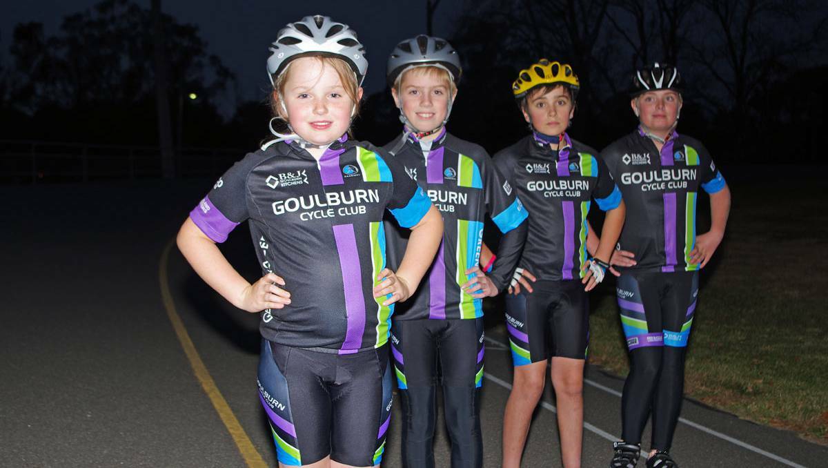 junior cyclists Emma St Vincent, Sebastian Cohrt, Zac Vincent and Dominic Cohrt are pumped and ready for the 2013 Junior Tour Two Day this weekend.