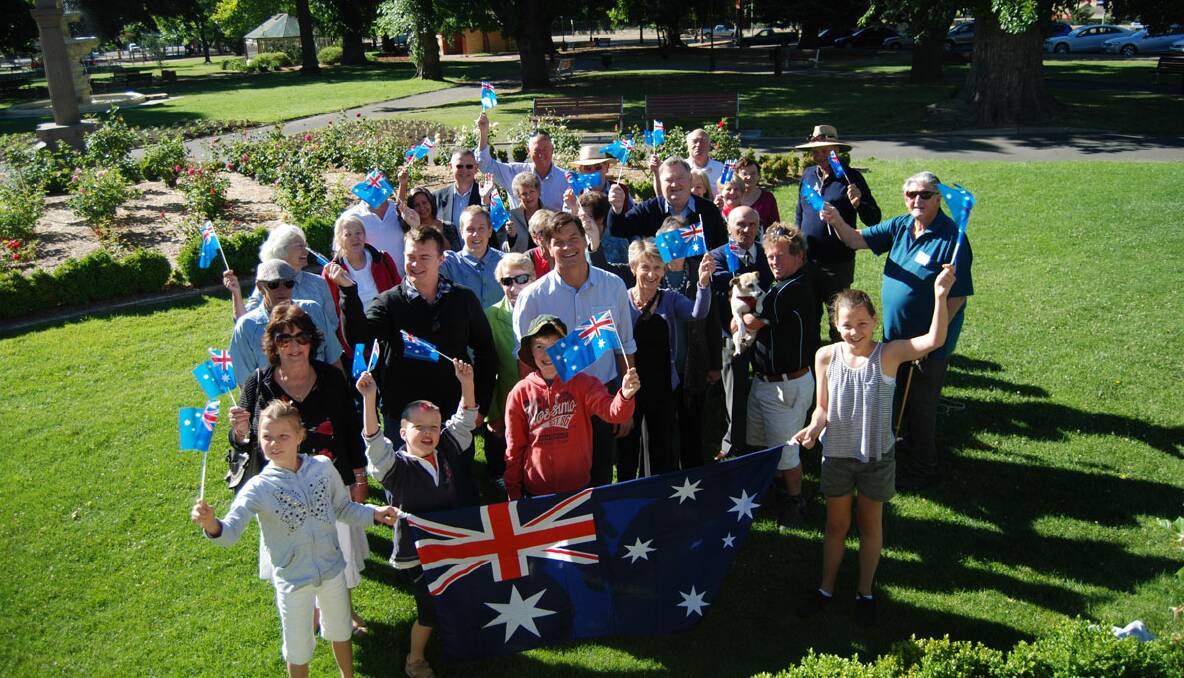 Angus Taylor at Australia Day in Belmore Park